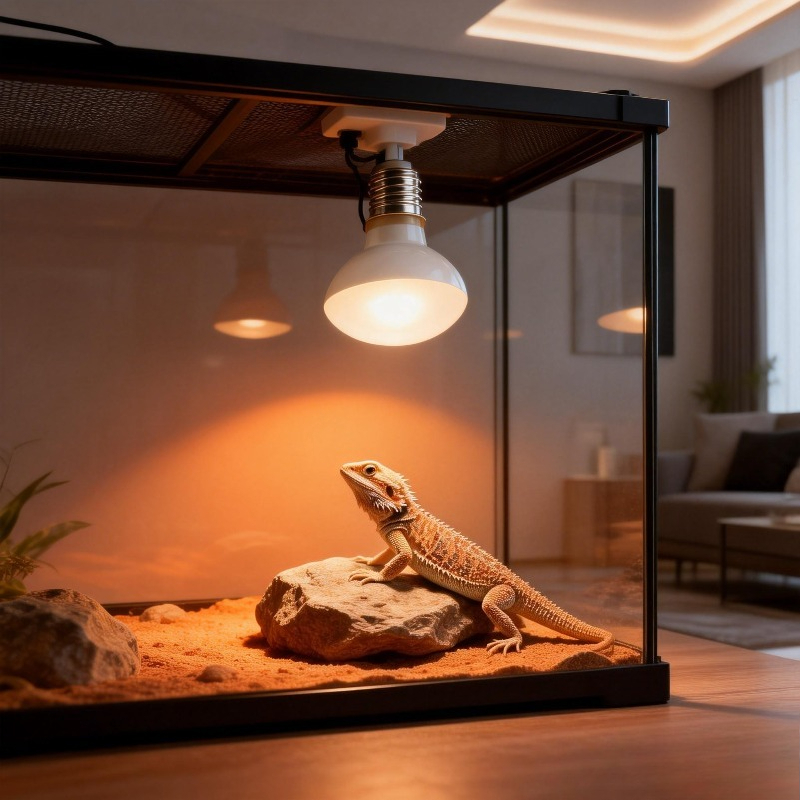 Gecko Lighting & Decor - UVA-Wärmelampe Reptilien-Heizlampe für Schildkröten, Eidechsen, Geckos,