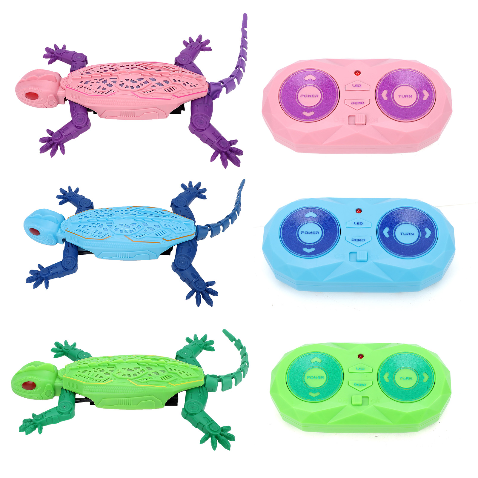 Gecko Lighting & Decor - Ferngesteuerter Gecko, 2,4GHz RC-Wandkletterer mit LED-Lichtern,