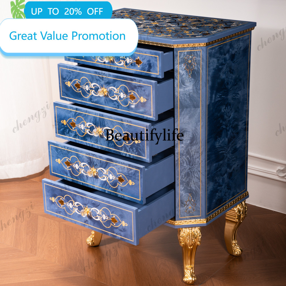 Decor Lighting & Decor Fires Photos - M178 Französischer Retro-Schnitzschrank, amerikanischer Massivholzschrank, Kunst-Luxus-Dekorschrank