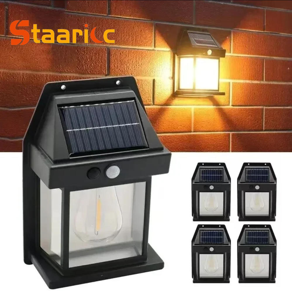 String Light Outdoor - Solare Außenwandleuchte mit Bewegungssensor IP65 Wasserdichte