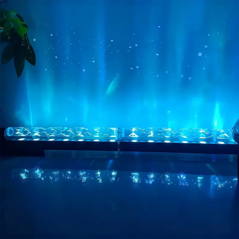 Wall Decor Lighting - Intelligente 3D-Wandflammen-Projektionsleuchte mit Wasserwellen-Effekt für Wohnzimmer,
