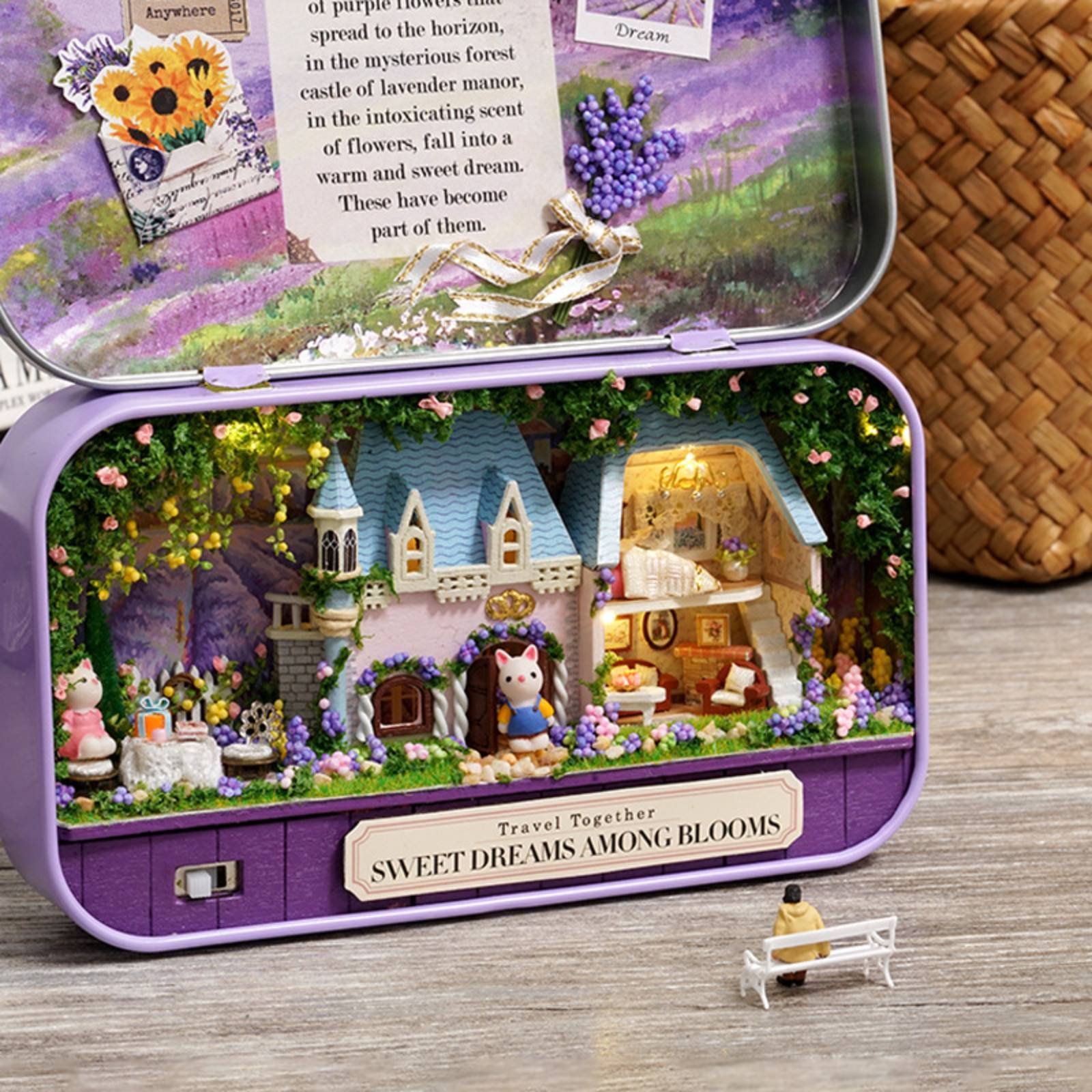 Lighting Decoration Ideas For Home - Box-Theater-Modell Geschenkidee DIY Puppenhaus-Bausatz Miniatur-Puppenhaus-Dekoration Miniatur-Marktszene