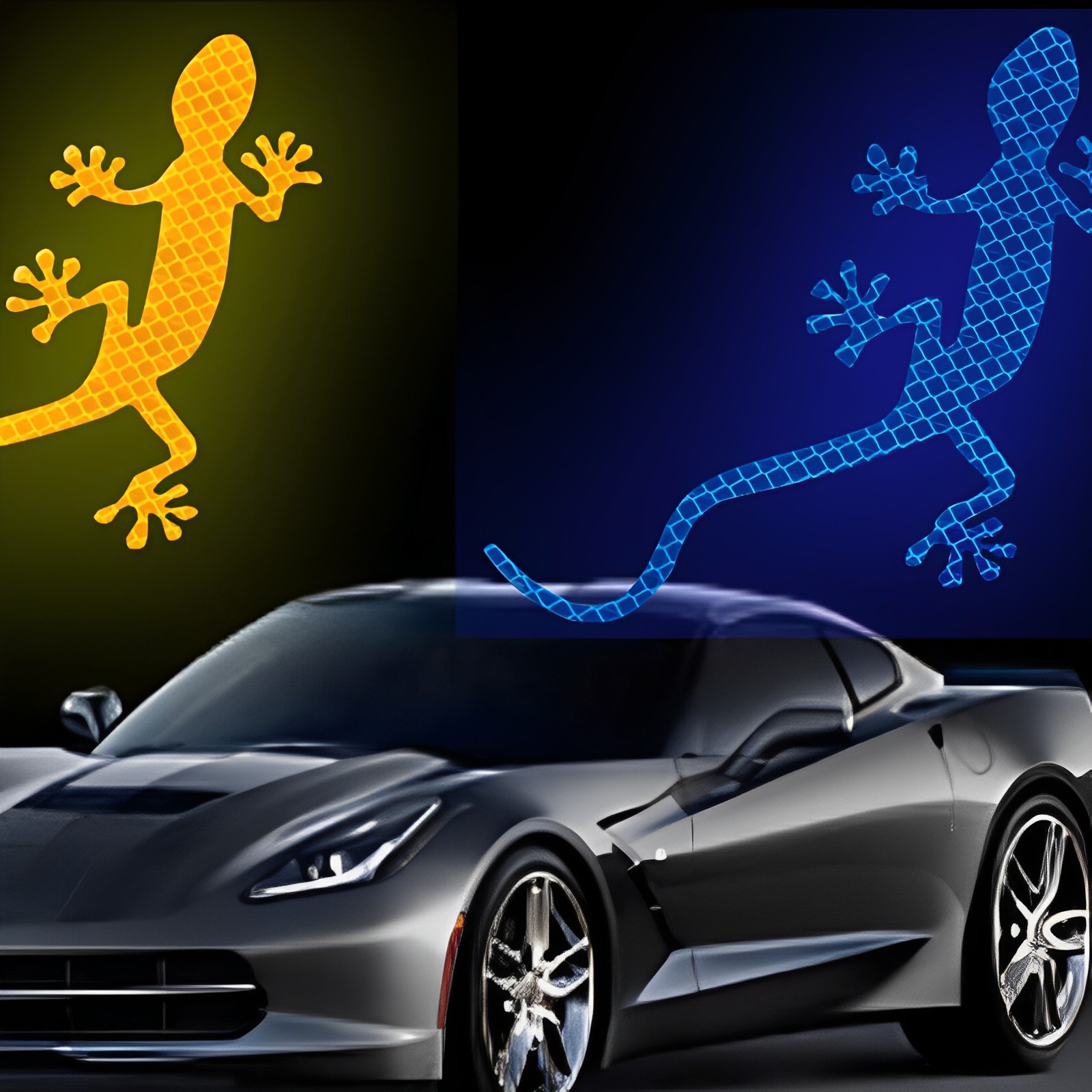 Gecko Lighting & Decor - Gecko reflektierende Sicherheits marke Autos Aufkleber