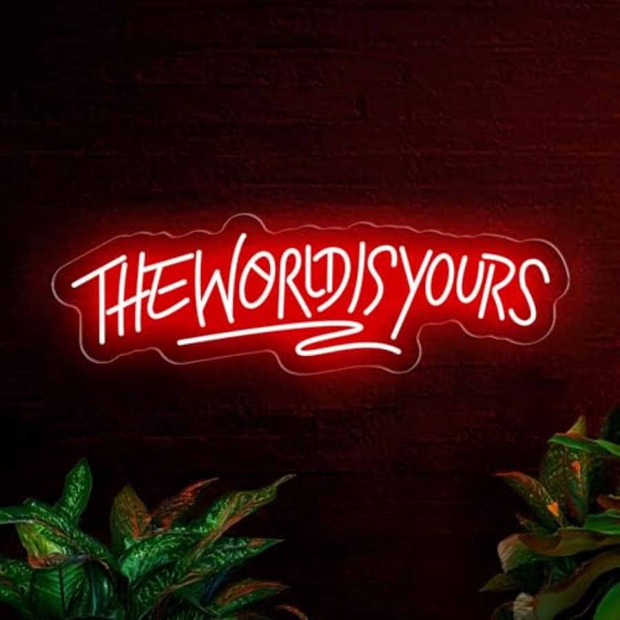 Lighting World Decor - 'The World Is Yours' Neonschild zur