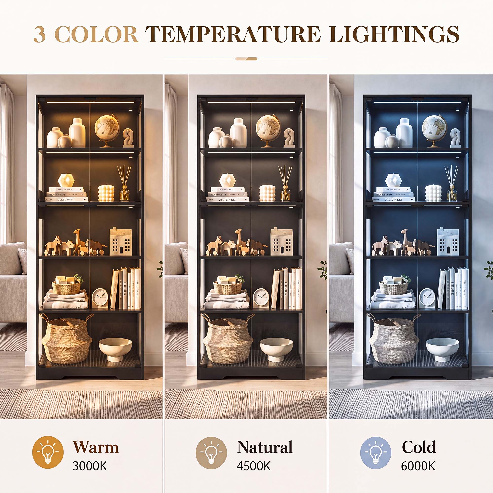 TCGBKAF 5-stufiger Vitrinensch – Lighting & Home Decor Studio Photos Bewertung und Preis