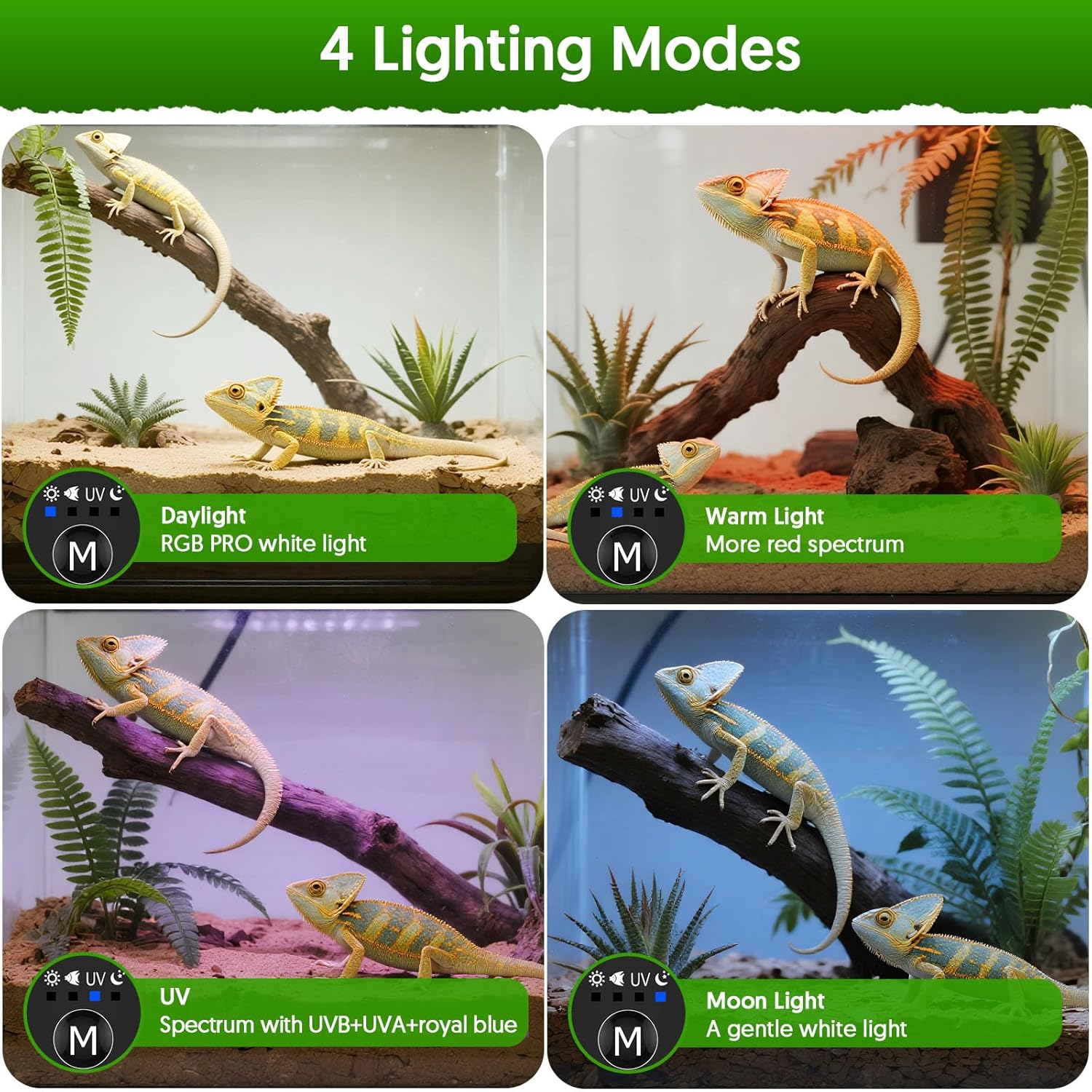 24 W LED UVA UVB Reptilienlamp – Gecko Lighting & Decor Bewertung und Preis