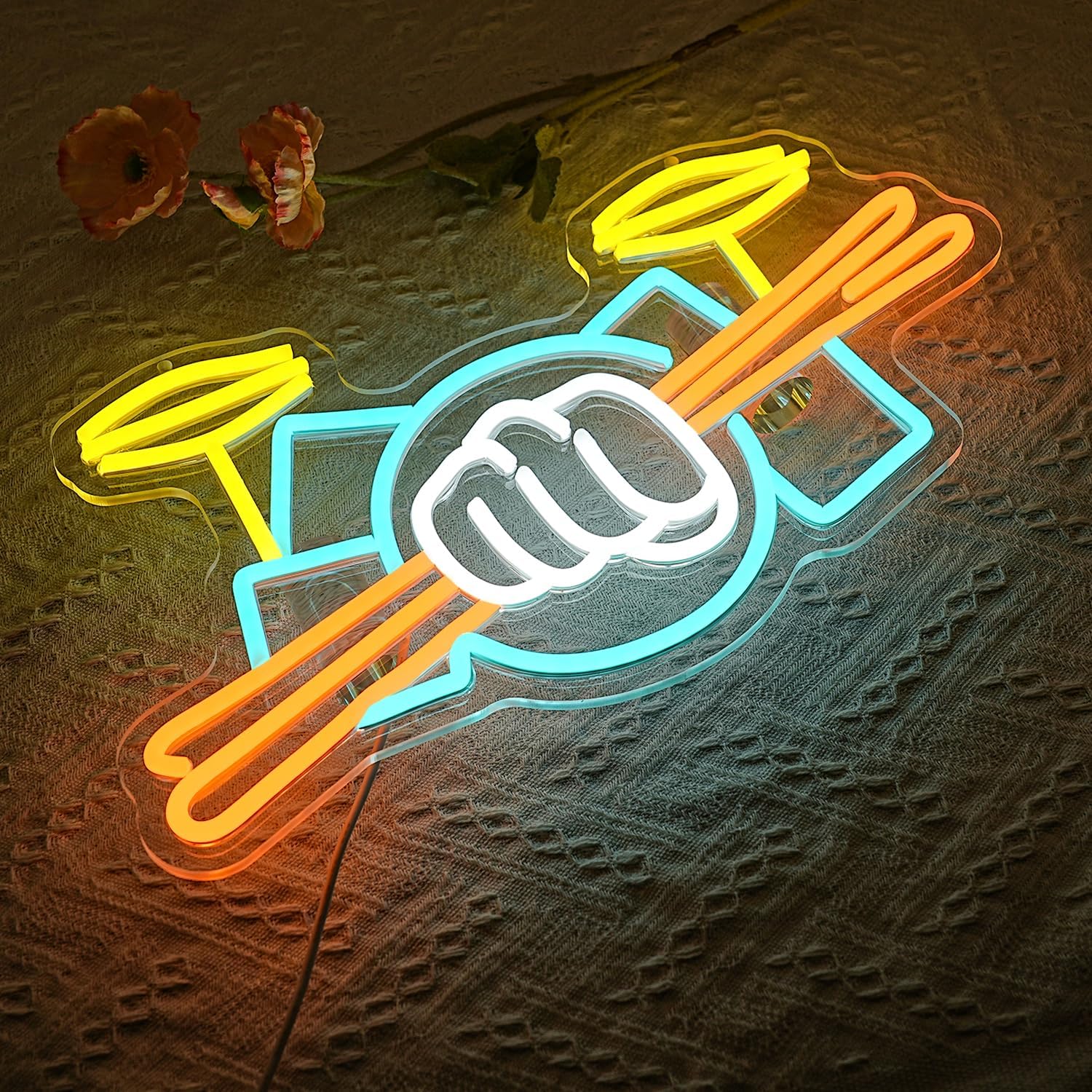 Schlagzeug-Neonschild USB-Betr – Wall Decor Lighting Bewertung und Preis