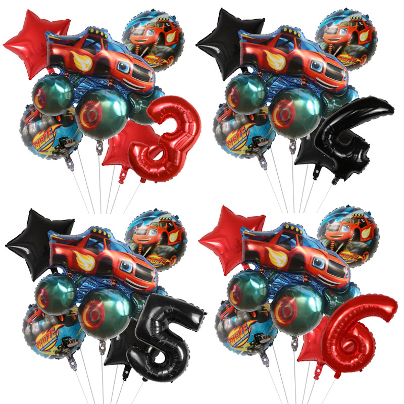 1set Blaze Monster Folienballo – Lighting Mcqueen Birthday Decor Bewertung und Preis