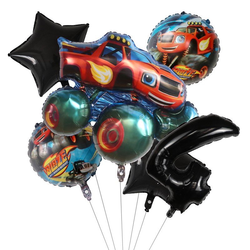 1set Blaze Monster Folienballo – Lighting Mcqueen Birthday Decor Bewertung und Preis