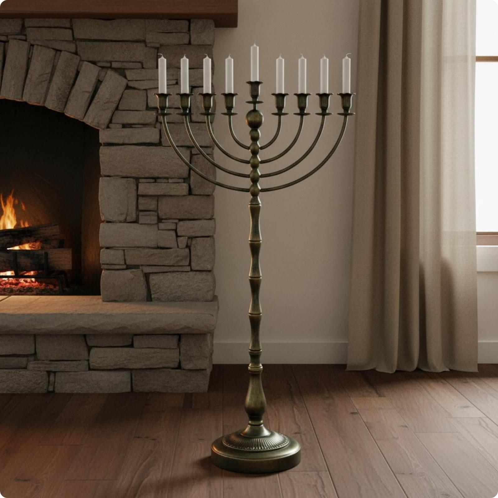 Antiker Bronze-Menora-Ständer  – Elegant Decor & Lighting Llc Bewertung und Preis