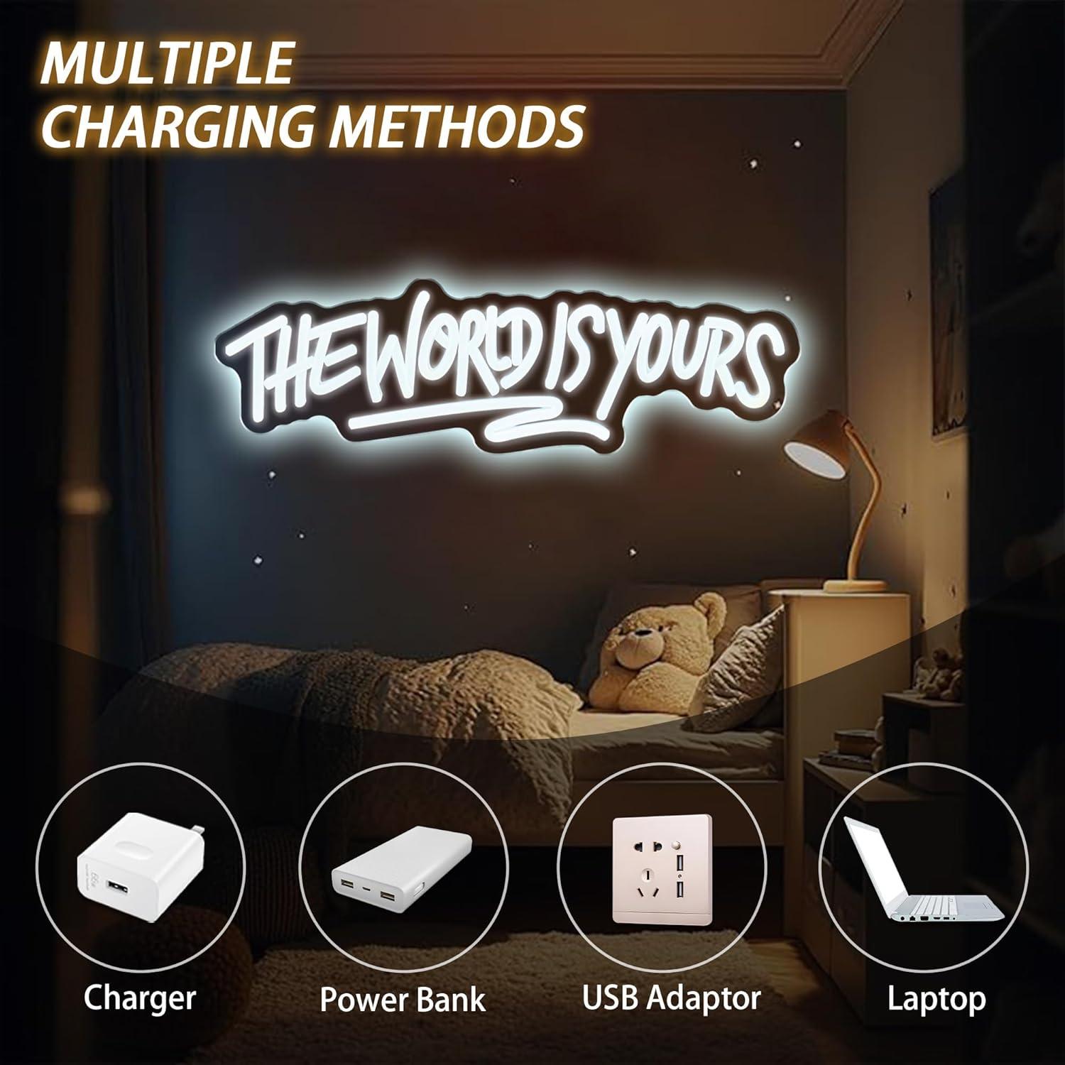 „The World is Yours“ Neonschil – Wall Decor Lighting Bewertung und Preis