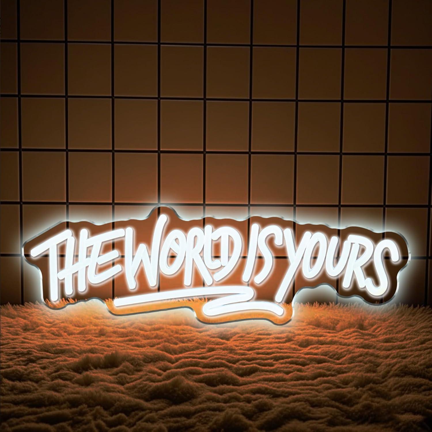 „The World is Yours“ Neonschil – Wall Decor Lighting Bewertung und Preis