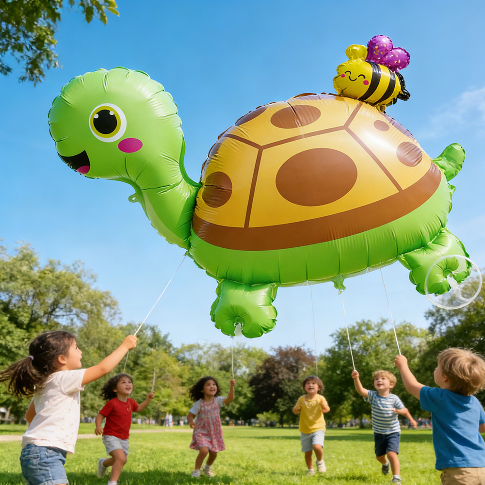 4D Cartoon Meeresschildkröten- – Lighting Mcqueen Birthday Decor Bewertung und Preis