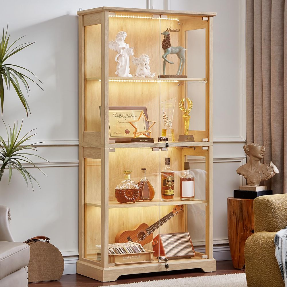 Bauernhaus-Vitrine aus Glas mi – Lighting & Home Decor Studio Photos Bewertung und Preis
