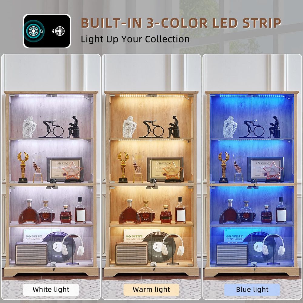 Bauernhaus-Vitrine aus Glas mi – Lighting & Home Decor Studio Photos Bewertung und Preis