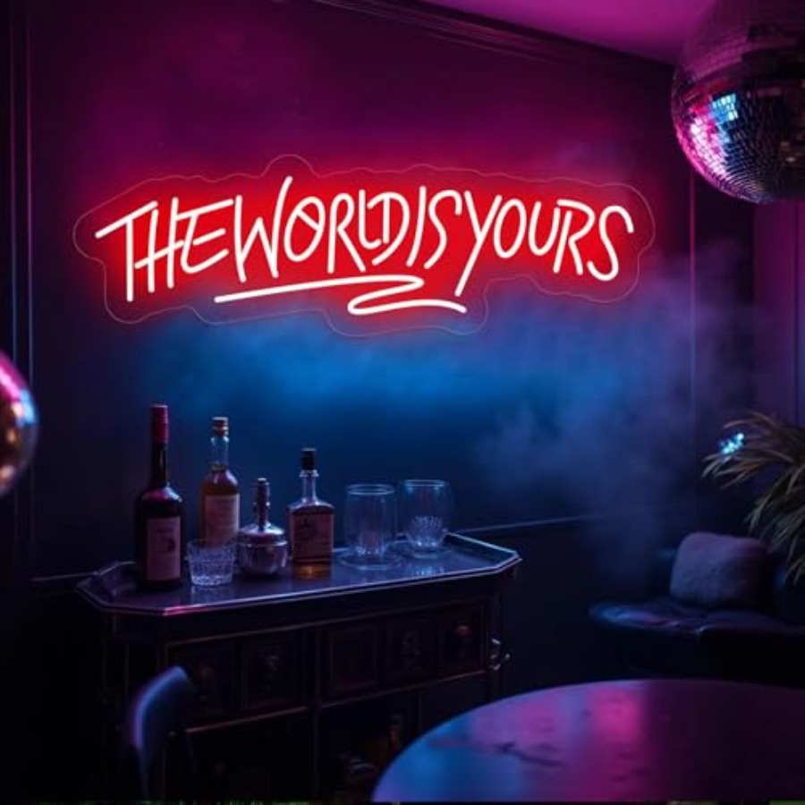 'The World Is Yours' Neonschil – Lighting World Decor Bewertung und Preis