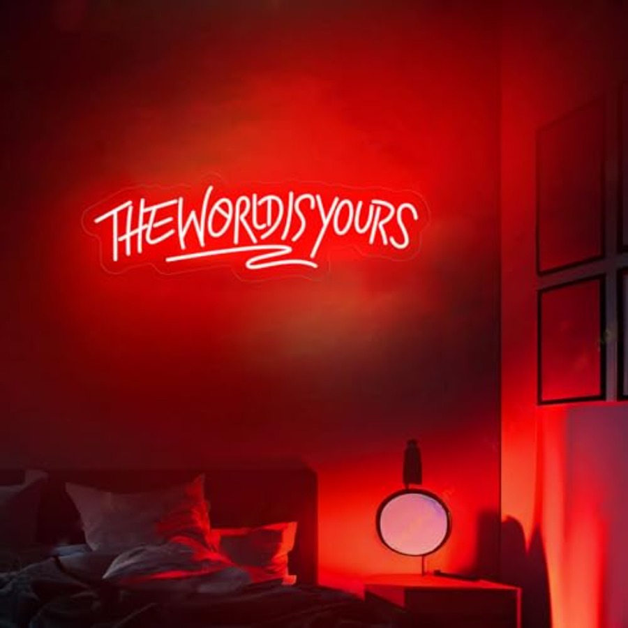'The World Is Yours' Neonschil – Lighting World Decor Bewertung und Preis
